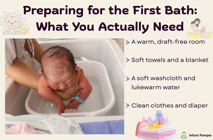 Preparing for the First Bath What You Actually Need