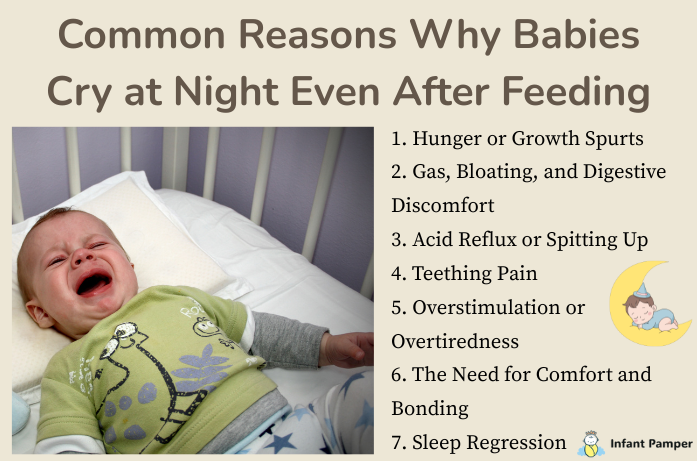 Common Reasons Why Babies Cry at Night Even After Feeding