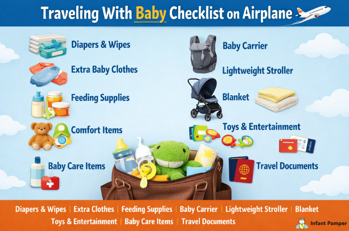 Traveling With Baby Checklist on Airplane Everything Parents Should Pack