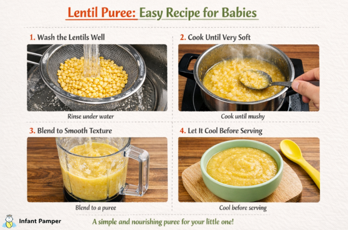 Lentil Puree Easy Recipe for Babies