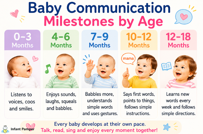 Baby Communication Milestones by Age 1