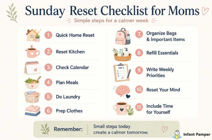 Sunday Reset Checklist for Moms to Create a Calmer Week